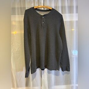 Eddie Bauer Charcoal Long Sleeve Henley